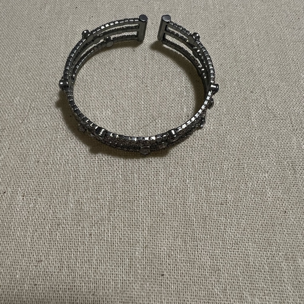 Silver Rhinestone Bracelet - Picture 2 of 5